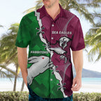 Personalised Rabbitohs And Eagles Rugby Hawaiian Shirt NRL 2024 Dynamic Together