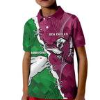 Personalised Rabbitohs And Eagles Rugby Kid Polo Shirt NRL 2024 Dynamic Together