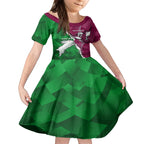 Personalised Rabbitohs And Eagles Rugby Kid Short Sleeve Dress NRL 2024 Dynamic Together
