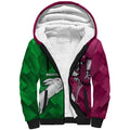 Personalised Rabbitohs And Eagles Rugby Sherpa Hoodie NRL 2024 Dynamic Together