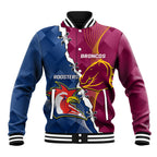 Personalised Roosters And Broncos Rugby Baseball Jacket NRL 2024 Dynamic Together
