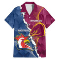 Personalised Roosters And Broncos Rugby Family Matching Mermaid Dress and Hawaiian Shirt NRL 2024 Dynamic Together