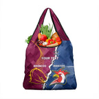 Personalised Roosters And Broncos Rugby Grocery Bag NRL Dynamic Together