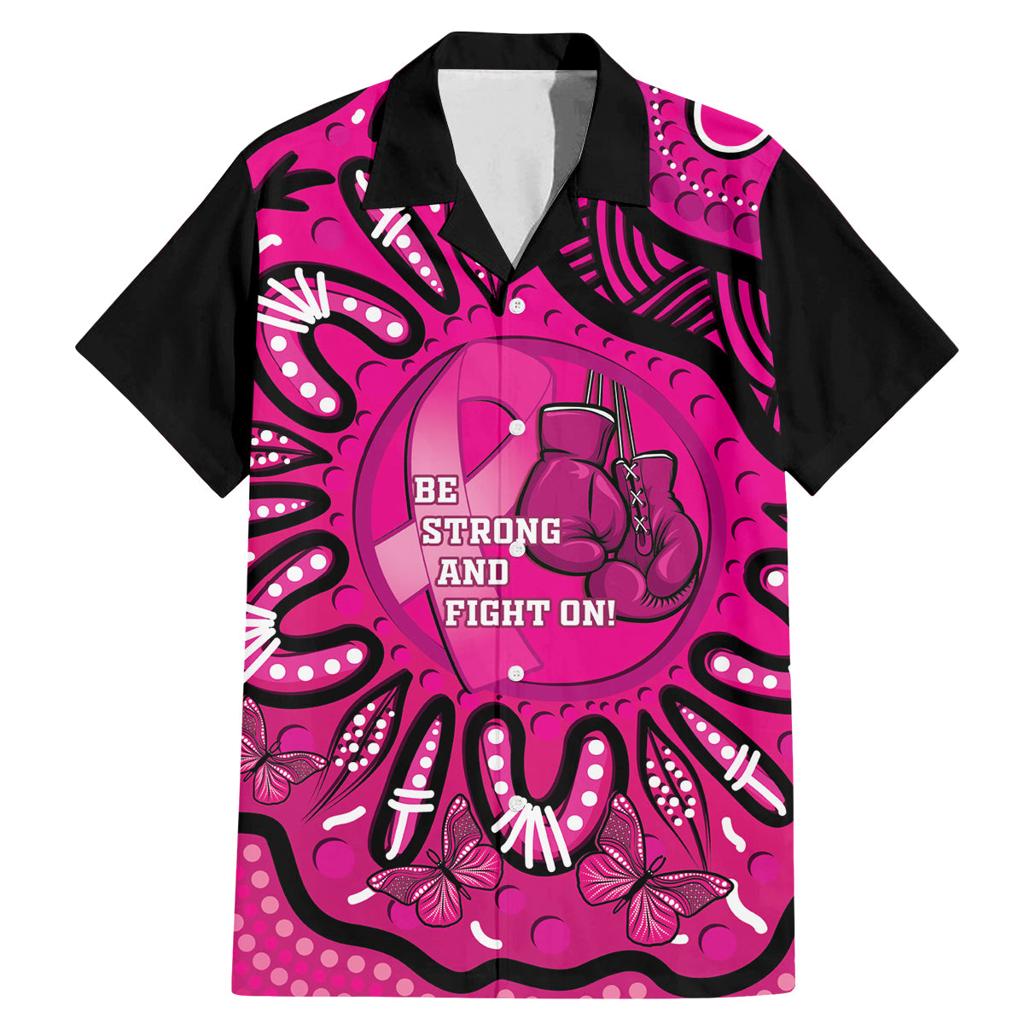 Personalised Australia Breast Cancer Family Matching Mermaid Dress and Hawaiian Shirt Pink Boxing Ribbon Be Strong And Fight On