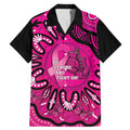 Personalised Australia Breast Cancer Family Matching Mermaid Dress and Hawaiian Shirt Pink Boxing Ribbon Be Strong And Fight On