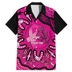 Personalised Australia Breast Cancer Family Matching Mermaid Dress and Hawaiian Shirt Pink Boxing Ribbon Be Strong And Fight On