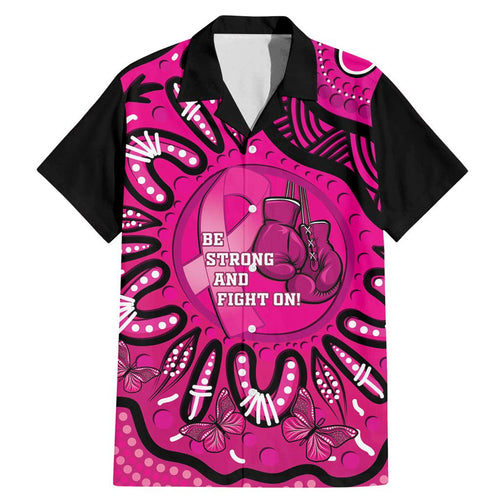 Personalised Australia Breast Cancer Family Matching Mermaid Dress and Hawaiian Shirt Pink Boxing Ribbon Be Strong And Fight On