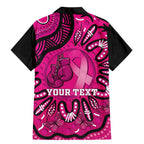 Personalised Australia Breast Cancer Family Matching Mermaid Dress and Hawaiian Shirt Pink Boxing Ribbon Be Strong And Fight On