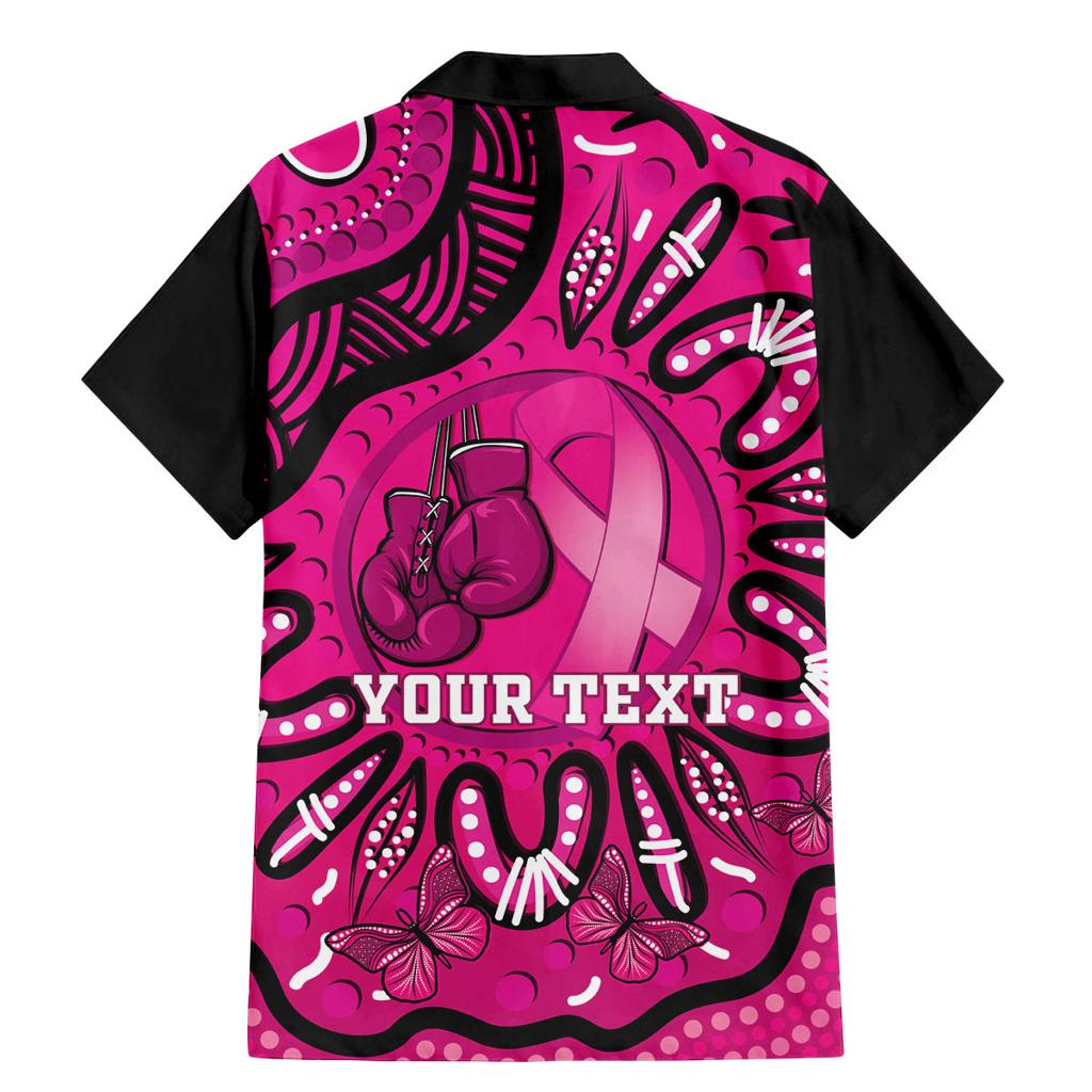Personalised Australia Breast Cancer Family Matching Mermaid Dress and Hawaiian Shirt Pink Boxing Ribbon Be Strong And Fight On