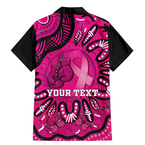 Personalised Australia Breast Cancer Family Matching Mermaid Dress and Hawaiian Shirt Pink Boxing Ribbon Be Strong And Fight On