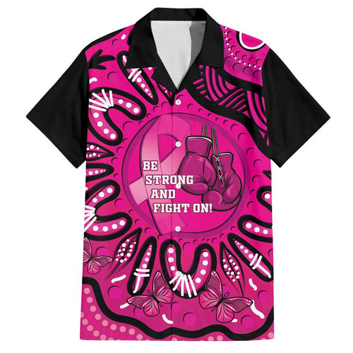 Personalised Australia Breast Cancer Family Matching Tank Maxi Dress and Hawaiian Shirt Pink Boxing Ribbon Be Strong And Fight On