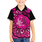 Personalised Australia Breast Cancer Hawaiian Shirt Pink Boxing Ribbon Be Strong And Fight On