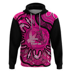 Personalised Australia Breast Cancer Hoodie Pink Boxing Ribbon Be Strong And Fight On