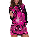 Personalised Australia Breast Cancer Hoodie Dress Pink Boxing Ribbon Be Strong And Fight On