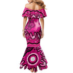 Personalised Australia Breast Cancer Mermaid Dress Pink Boxing Ribbon Be Strong And Fight On