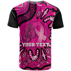 Personalised Australia Breast Cancer T Shirt Pink Boxing Ribbon Be Strong And Fight On