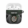 Personalised New Zealand Darts AirPods Case Dartboard Maori Fern Puhoro Art - Aussie Hoodie