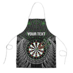 Personalised New Zealand Darts Apron Dartboard Maori Fern Puhoro Art - Aussie Hoodie
