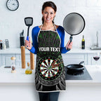 Personalised New Zealand Darts Apron Dartboard Maori Fern Puhoro Art - Aussie Hoodie