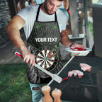 Personalised New Zealand Darts Apron Dartboard Maori Fern Puhoro Art - Aussie Hoodie
