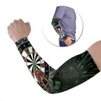 Personalised New Zealand Darts Arm Sleeves Dartboard Maori Fern Puhoro Art - Aussie Hoodie
