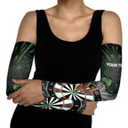 Personalised New Zealand Darts Arm Sleeves Dartboard Maori Fern Puhoro Art - Aussie Hoodie