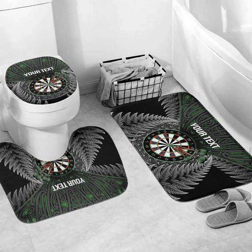 Personalised New Zealand Darts Bathroom Set Dartboard Maori Fern Puhoro Art - Aussie Hoodie