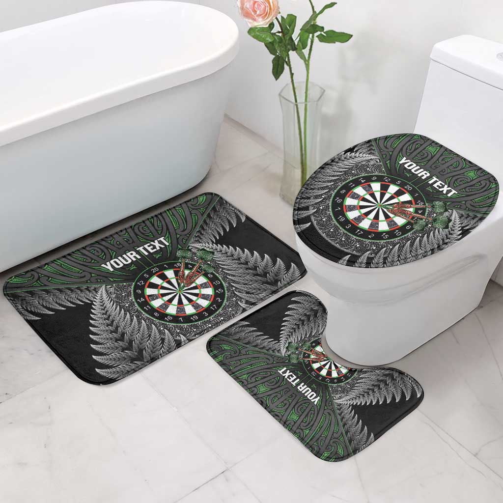 Personalised New Zealand Darts Bathroom Set Dartboard Maori Fern Puhoro Art - Aussie Hoodie