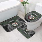 Personalised New Zealand Darts Bathroom Set Dartboard Maori Fern Puhoro Art - Aussie Hoodie