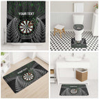 Personalised New Zealand Darts Bathroom Set Dartboard Maori Fern Puhoro Art - Aussie Hoodie