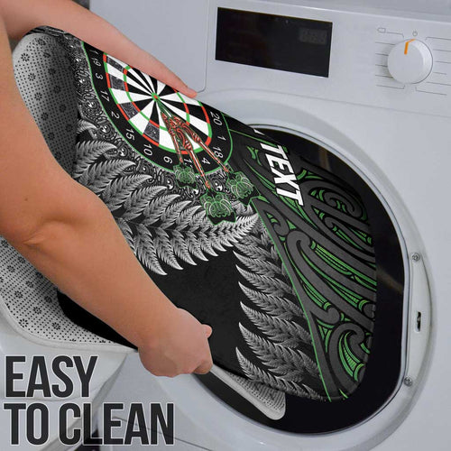 Personalised New Zealand Darts Bathroom Set Dartboard Maori Fern Puhoro Art - Aussie Hoodie