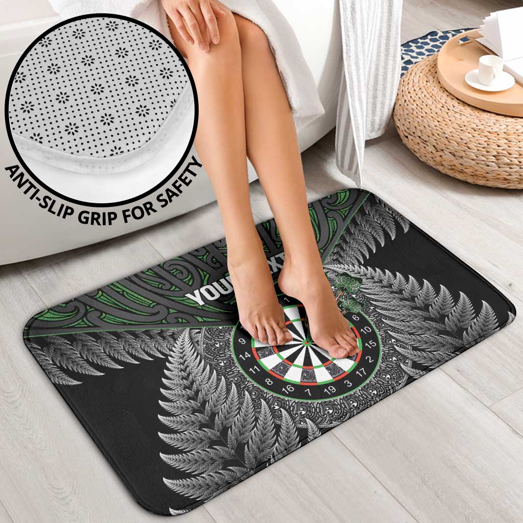 Personalised New Zealand Darts Bathroom Set Dartboard Maori Fern Puhoro Art - Aussie Hoodie