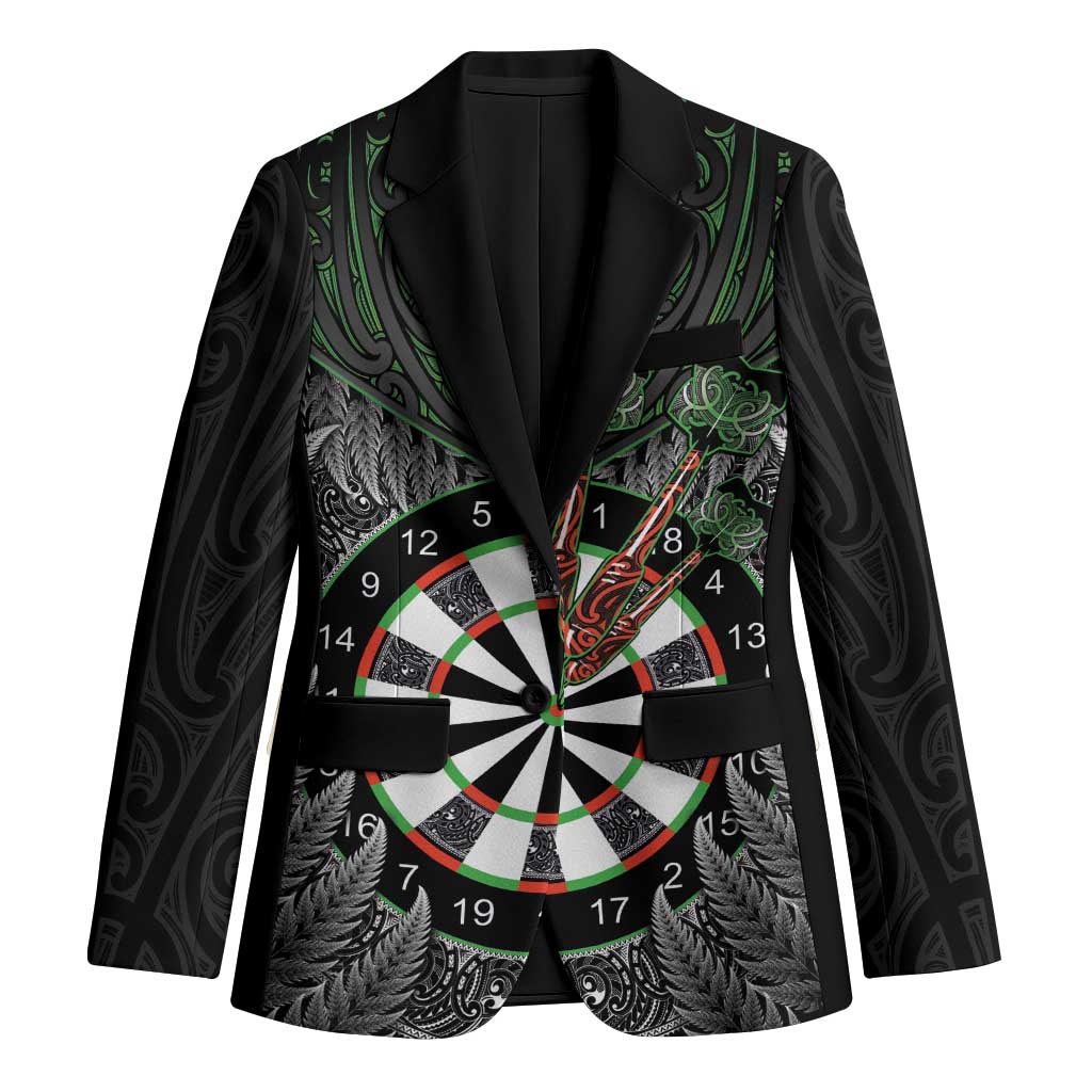 Personalised New Zealand Darts Blazer Dartboard Maori Fern Puhoro Art - Aussie Hoodie