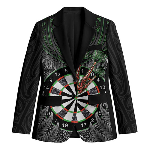 Personalised New Zealand Darts Blazer Dartboard Maori Fern Puhoro Art - Aussie Hoodie