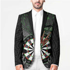 Personalised New Zealand Darts Blazer Dartboard Maori Fern Puhoro Art - Aussie Hoodie