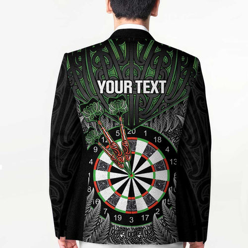 Personalised New Zealand Darts Blazer Dartboard Maori Fern Puhoro Art - Aussie Hoodie