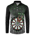 Personalised New Zealand Darts Button Sweatshirt Dartboard Maori Fern Puhoro Art
