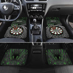 Personalised New Zealand Darts Car Mats Dartboard Maori Fern Puhoro Art
