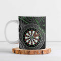 Personalised New Zealand Darts Ceramic Mug Dartboard Maori Fern Puhoro Art - Aussie Hoodie