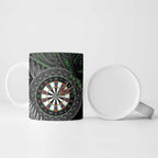 Personalised New Zealand Darts Ceramic Mug Dartboard Maori Fern Puhoro Art - Aussie Hoodie