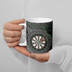 Personalised New Zealand Darts Ceramic Mug Dartboard Maori Fern Puhoro Art - Aussie Hoodie