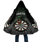 Personalised New Zealand Darts Cloak Dartboard Maori Fern Puhoro Art - Aussie Hoodie