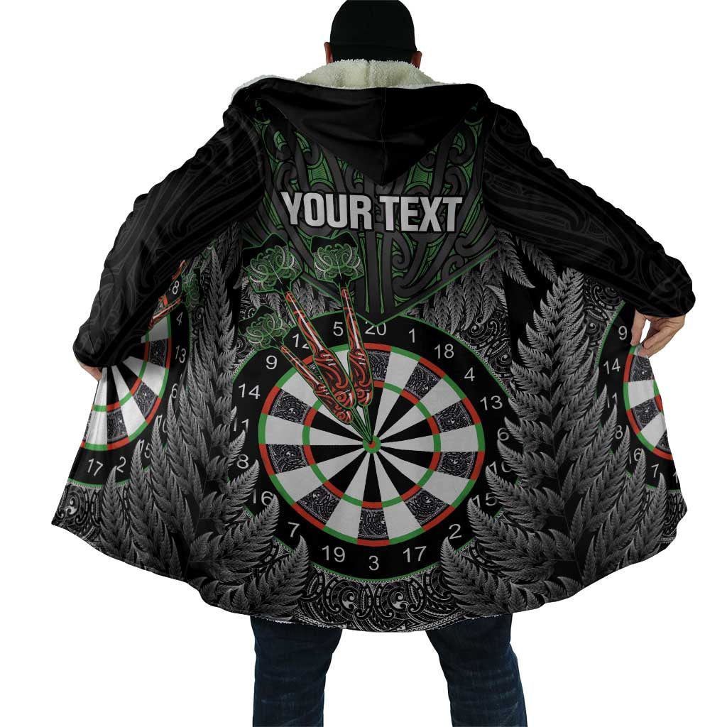 Personalised New Zealand Darts Cloak Dartboard Maori Fern Puhoro Art - Aussie Hoodie