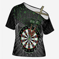 Personalised New Zealand Darts Cross Shoulder Shirt Dartboard Maori Fern Puhoro Art - Aussie Hoodie