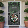 Personalised New Zealand Darts Door Cover Dartboard Maori Fern Puhoro Art - Aussie Hoodie