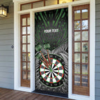 Personalised New Zealand Darts Door Cover Dartboard Maori Fern Puhoro Art - Aussie Hoodie