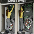 Personalised New Zealand Darts Door Cover Dartboard Maori Fern Puhoro Art - Aussie Hoodie