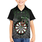 Personalised New Zealand Darts Hawaiian Shirt Dartboard Maori Fern Puhoro Art