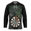 Personalised New Zealand Darts Hockey Jersey Dartboard Maori Fern Puhoro Art - Aussie Hoodie