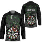 Personalised New Zealand Darts Hockey Jersey Dartboard Maori Fern Puhoro Art - Aussie Hoodie
